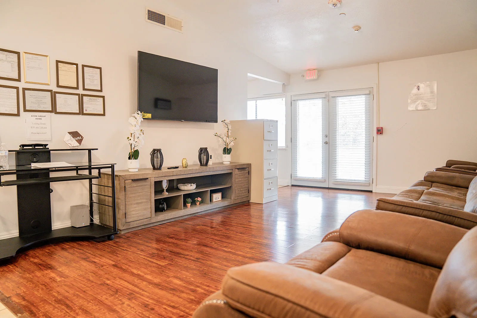 Comfortable common living area at ACME Group Home in Las Vegas.